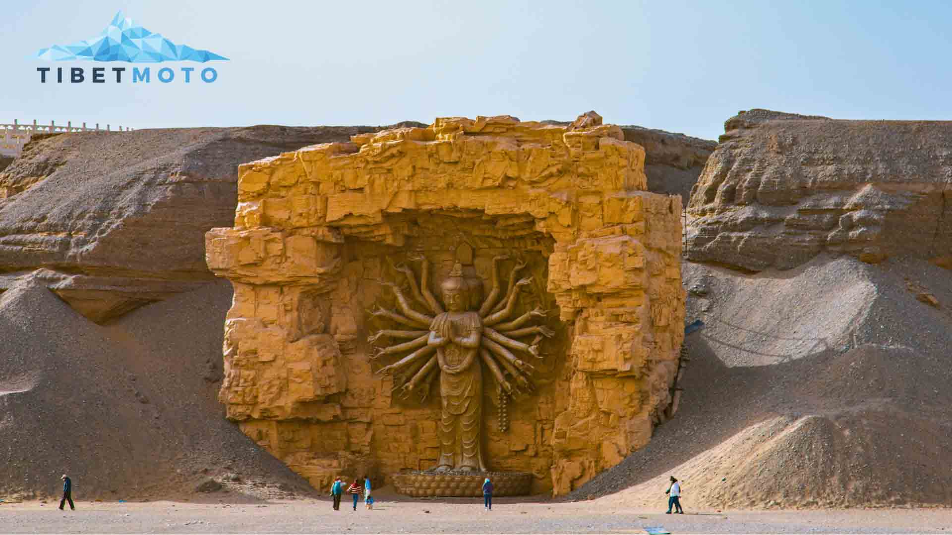 On the way to Asia – View of a stone statue