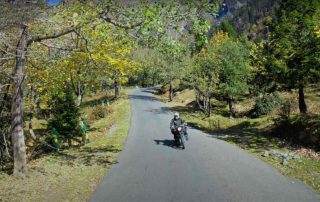 A motorcyclist in India