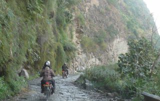 A rainy day on the motorcycle tour in India