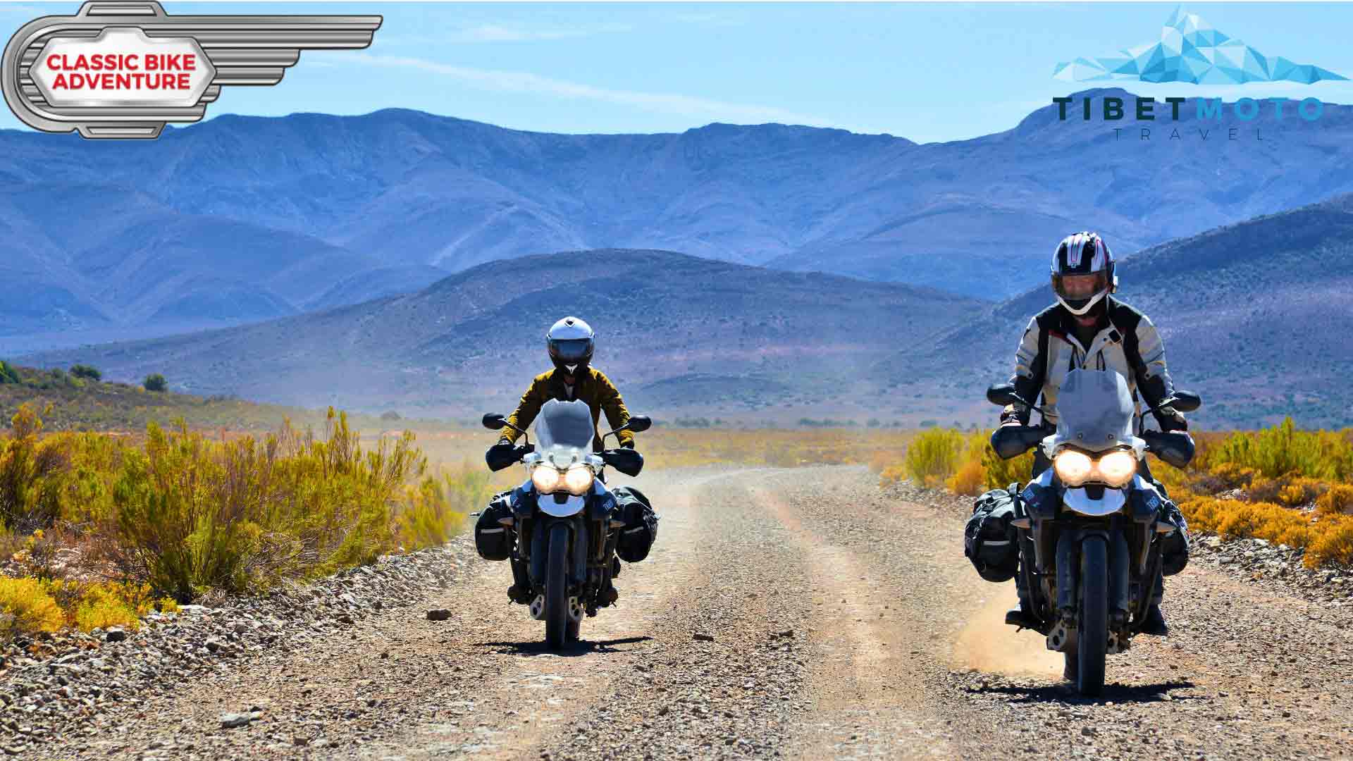 Two motorcyclists in Africa