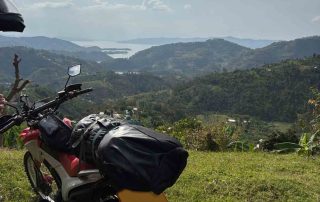 View during the motorcycle tour in Africa