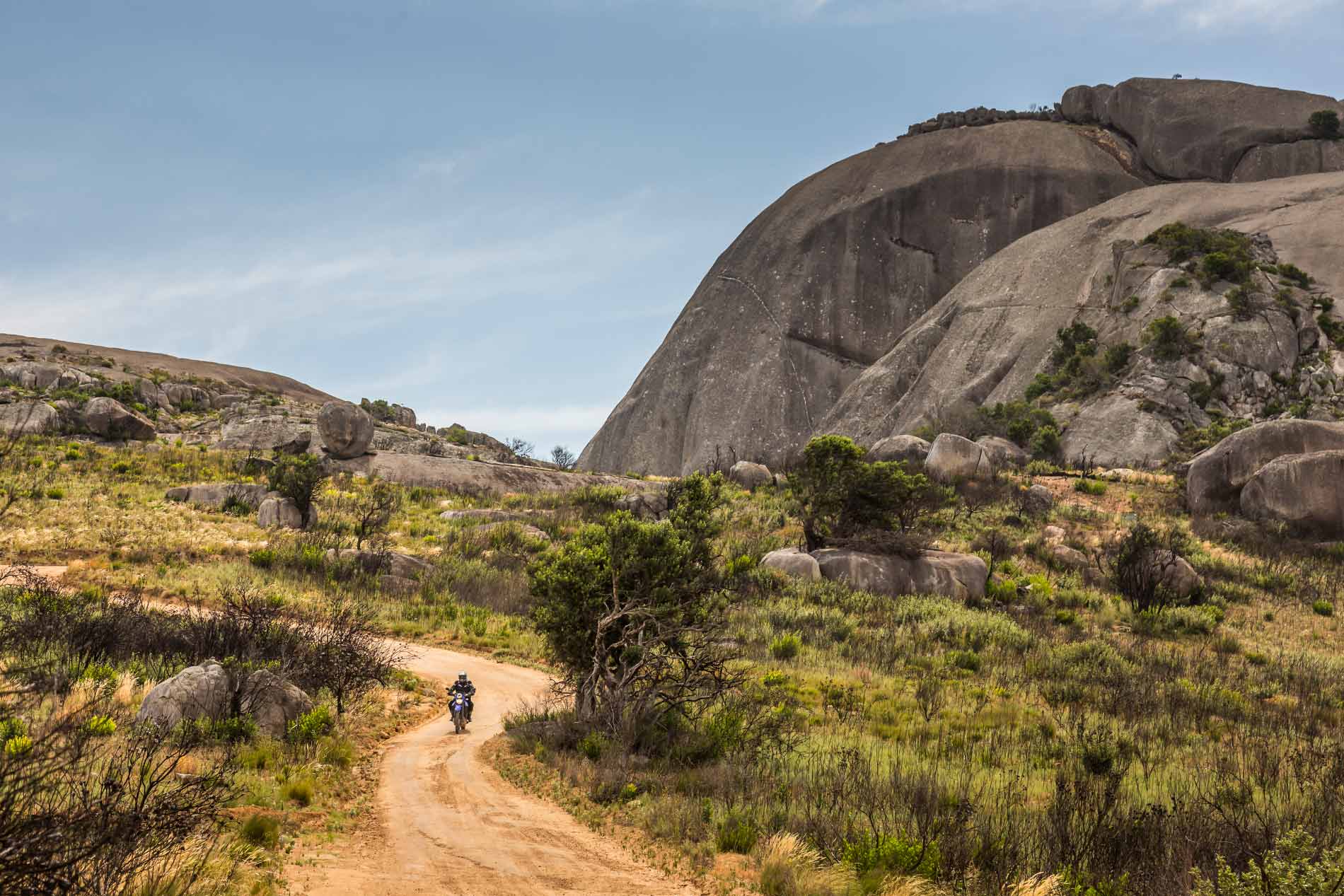 Beautiful landscape in Africa during the motorcycle tour.